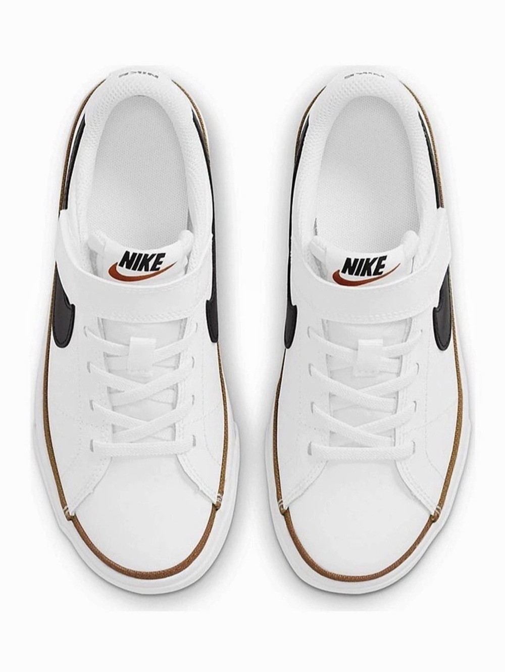 Kids Nike Court Legacy Court Sneakers White & Black US Youth Size 1